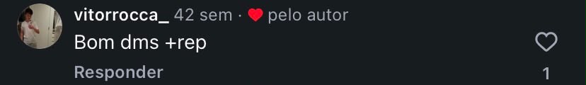 Feedback de cliente: Bom dms +rep